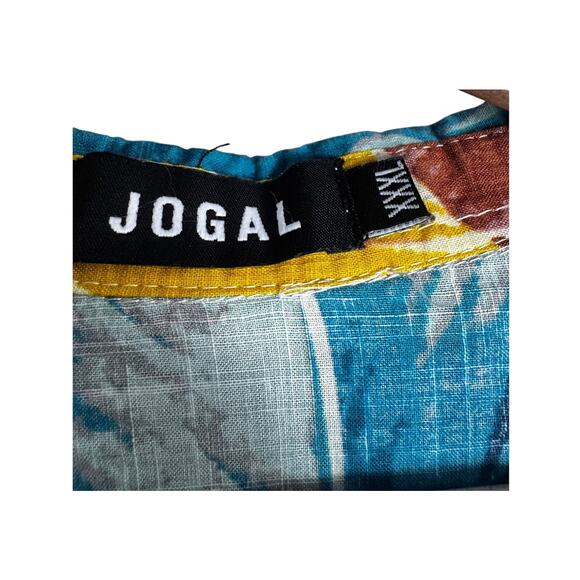 Jogal Men's Feather Design Button Down XXXL - Picture 4 of 5